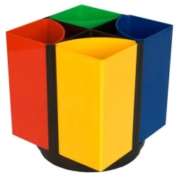 Plastikowy kubek na długopisy, obrotowy