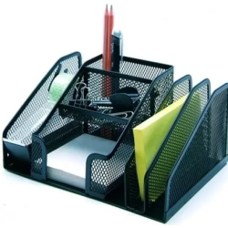 Przybornik na biurko 20 x 15 x 10 cm z podajnikiem do taśmy