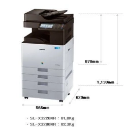 Kserokopiarka monochromatyczna Samsung SL-K3250NR - 25 str/min, duplex, 2 kasety, stolik, toner pełnowartościowy - gotowa do pracy