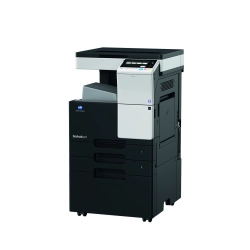 Kserokopiarka monochromatyczna Konica Minolta Bizhub 227 A3, pokrywa oryginałów, dupleks, skanowanie sieciowe, oryginalna podstawa, toner.