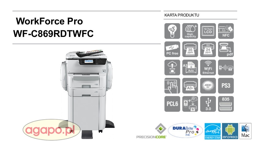 Urządzenie wielofunkcyjne EPSON WorkForce Pro WF-C869RDTWFC