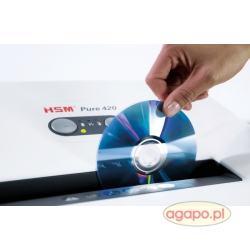 Niszczarka dokumentów HSM Pure 420 2340111 pasek 3,9 mm CD, DVD