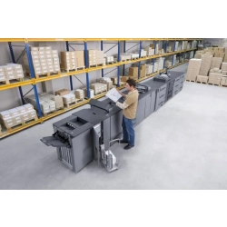 Profesjonalne urządzenia produkcyjne Develop Ineo 1250 monochromatyczne z wieloma funkcjami wykończenia dokumentów.