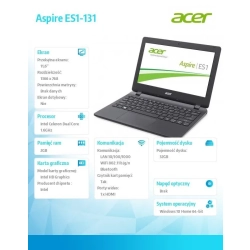 Notebook Acer Aspire ES1-131 Win 10 N3050/2GB/32GB/11.6