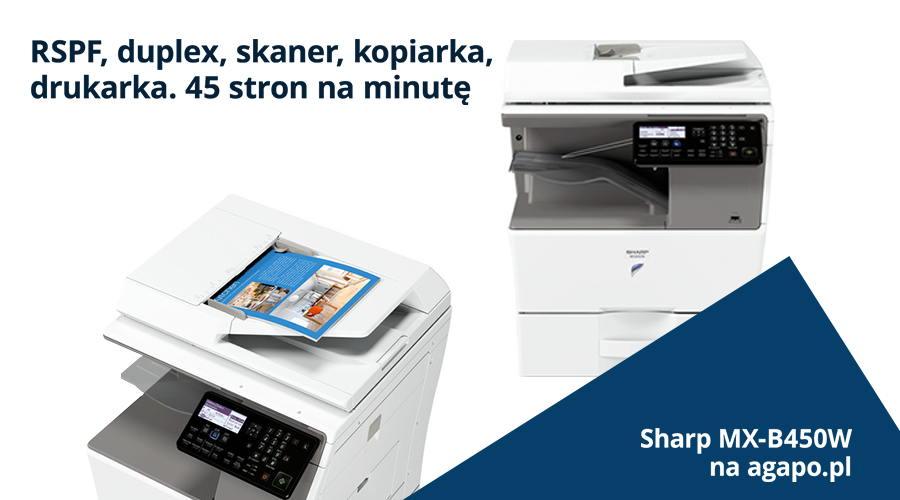 Sharp MX-B450W - wielofunkcyjne urządzenie monochromatyczne. Format A4, RSPF