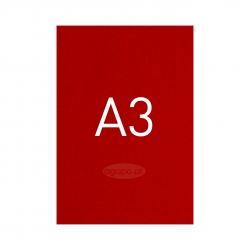 Okładki kartonowe o fakturze skóry - O.UNIVERSAL - 420 x 297 mm (A3) - 100 arkuszy - czerwone