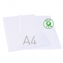Przezroczyste okładki miękkie - O.CLEAR PVC FREE - EASY OPEN - 297 x 210 mm (A4) - 100 arkuszy - przezroczyste białe