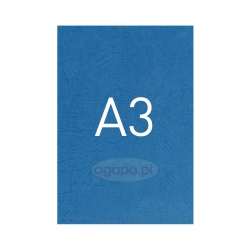 Okładki kartonowe o fakturze skóry - O.UNIVERSAL - 420 x 297 mm (A3) - 100 arkuszy - niebieskie