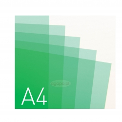 Przezroczyste okładki miękkie - O.CLEAR STANDARD - 297 x 210 mm (A4) - 100 szt - przezroczyste zielone